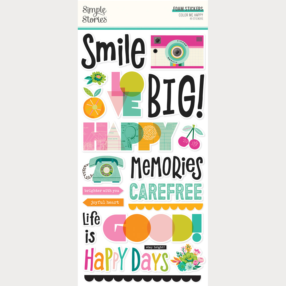 Color Me Happy - Foam Stickers