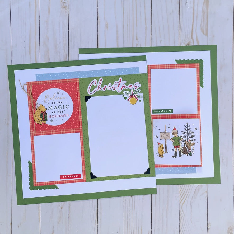 Winnie the Pooh Christmas Page Kit