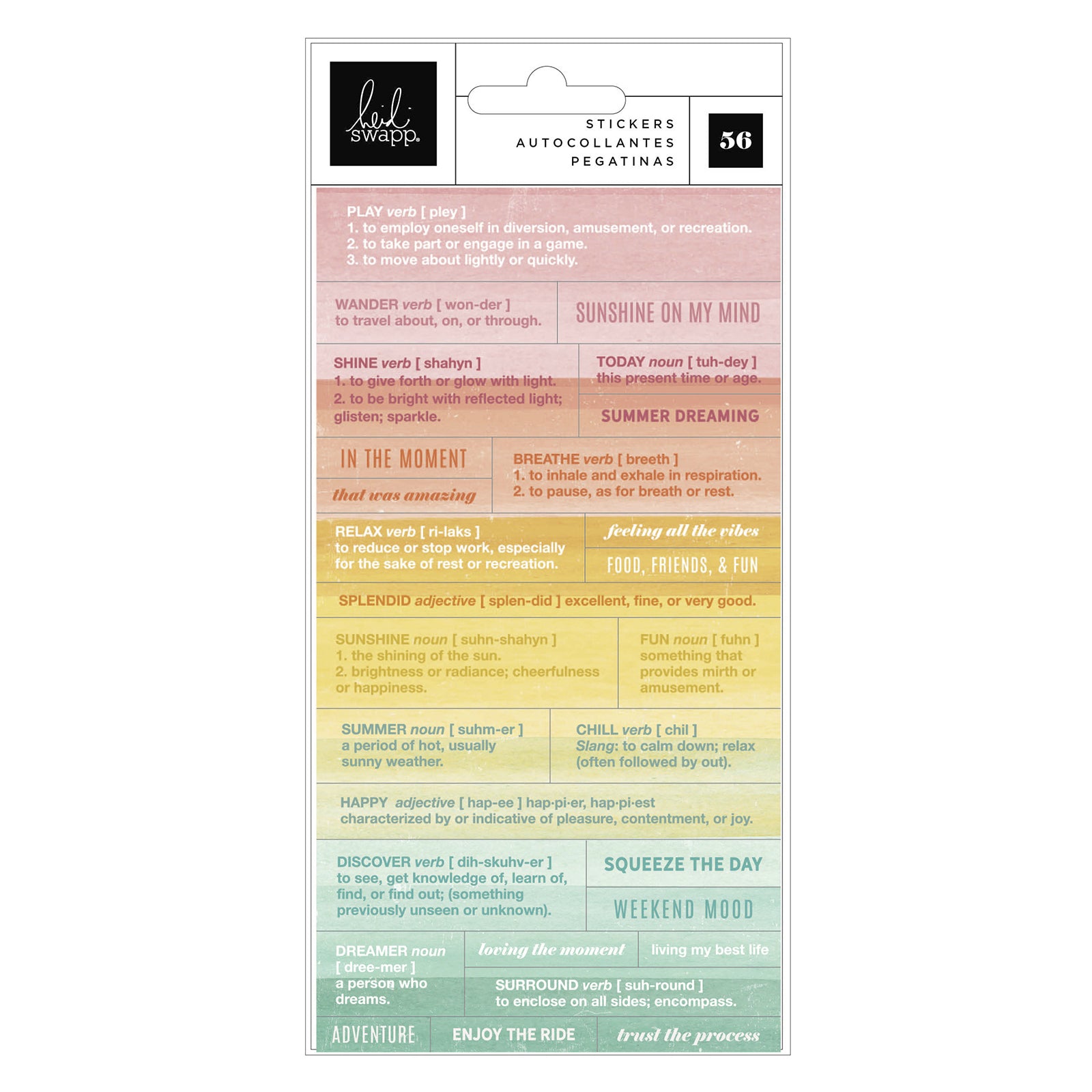 Heidi Swapp Sun Chaser Definition Stickers