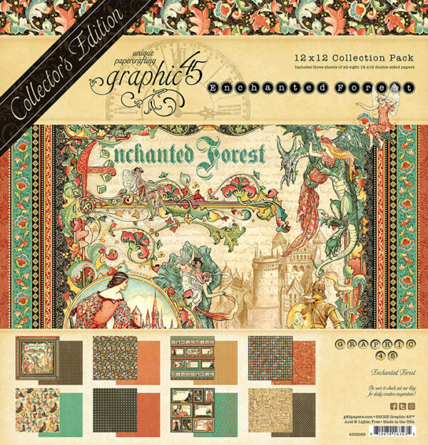Graphic 45 Monthly Class Series Vol 5 2023 - Enchanted Forest Collector's Edition – Interactive Folio Album