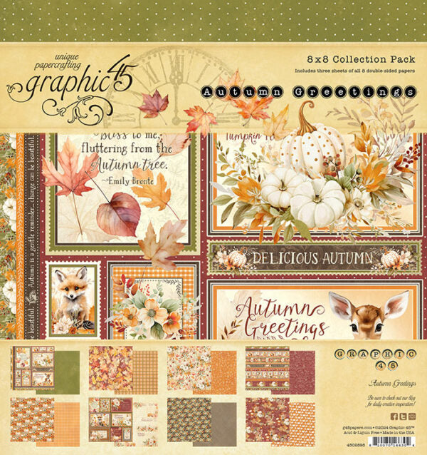 Autumn Greetings 8×8 Collection Pack