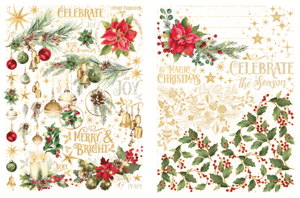 Merry & Bright Rub-On Transfers