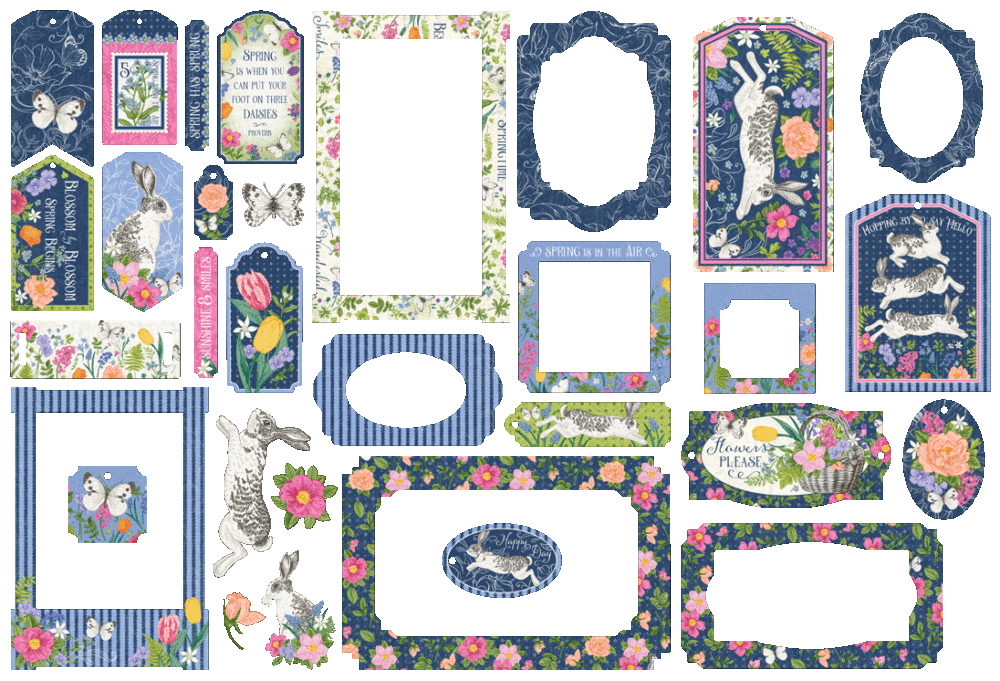 Spring is in the Air Chipboard Tags & Frames