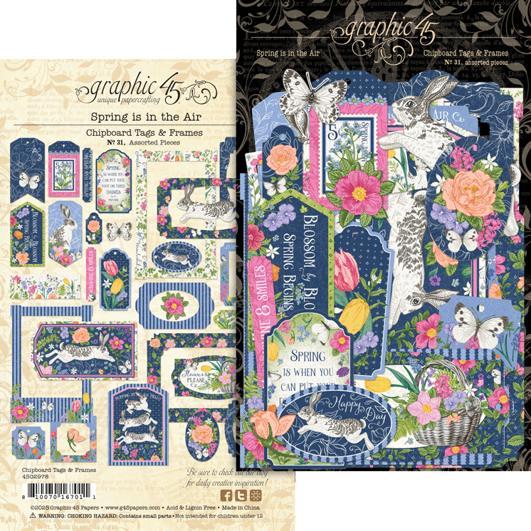 Spring is in the Air Chipboard Tags & Frames