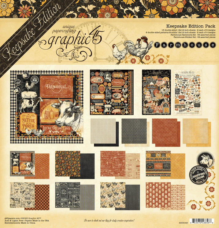 Graphic 45 Farmhouse Keepsake Kit