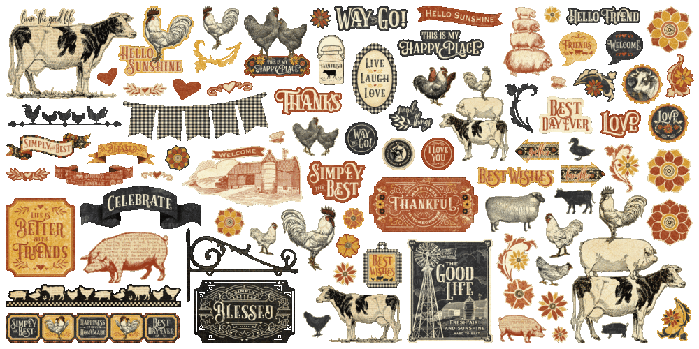 Graphic 45 Farmhouse Keepsake Kit
