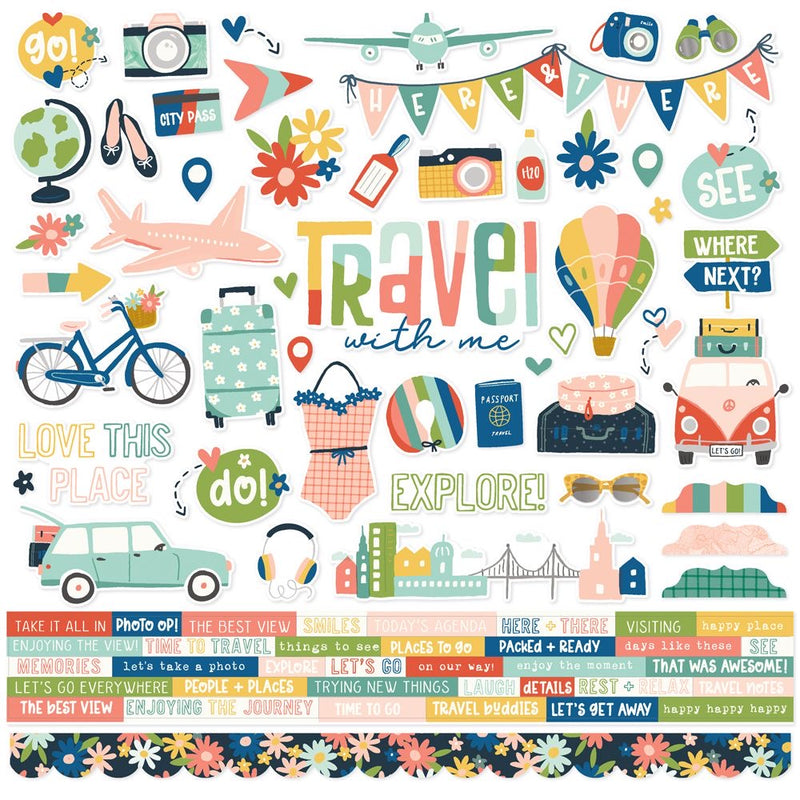 Pack Your Bags - Cardstock Stickers