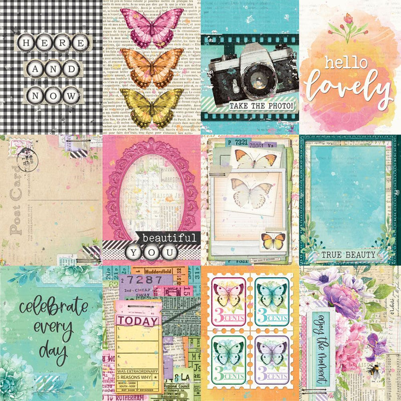 Simple Vintage Life in Bloom - 12x12 Double Sided Paper - 3x4 Elements
