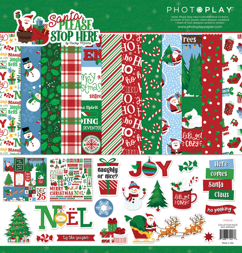Santa Please Stop Here - 12 x 12 Collection Pack