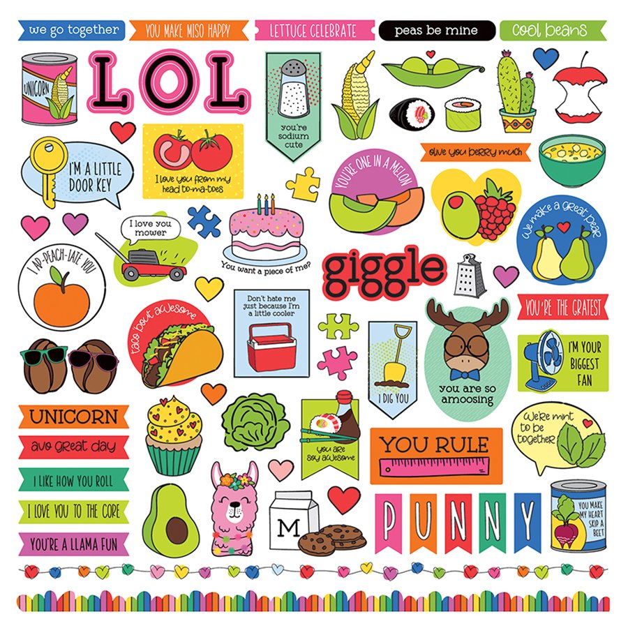 No Pun Intended-Element Sticker Sheet 12x12