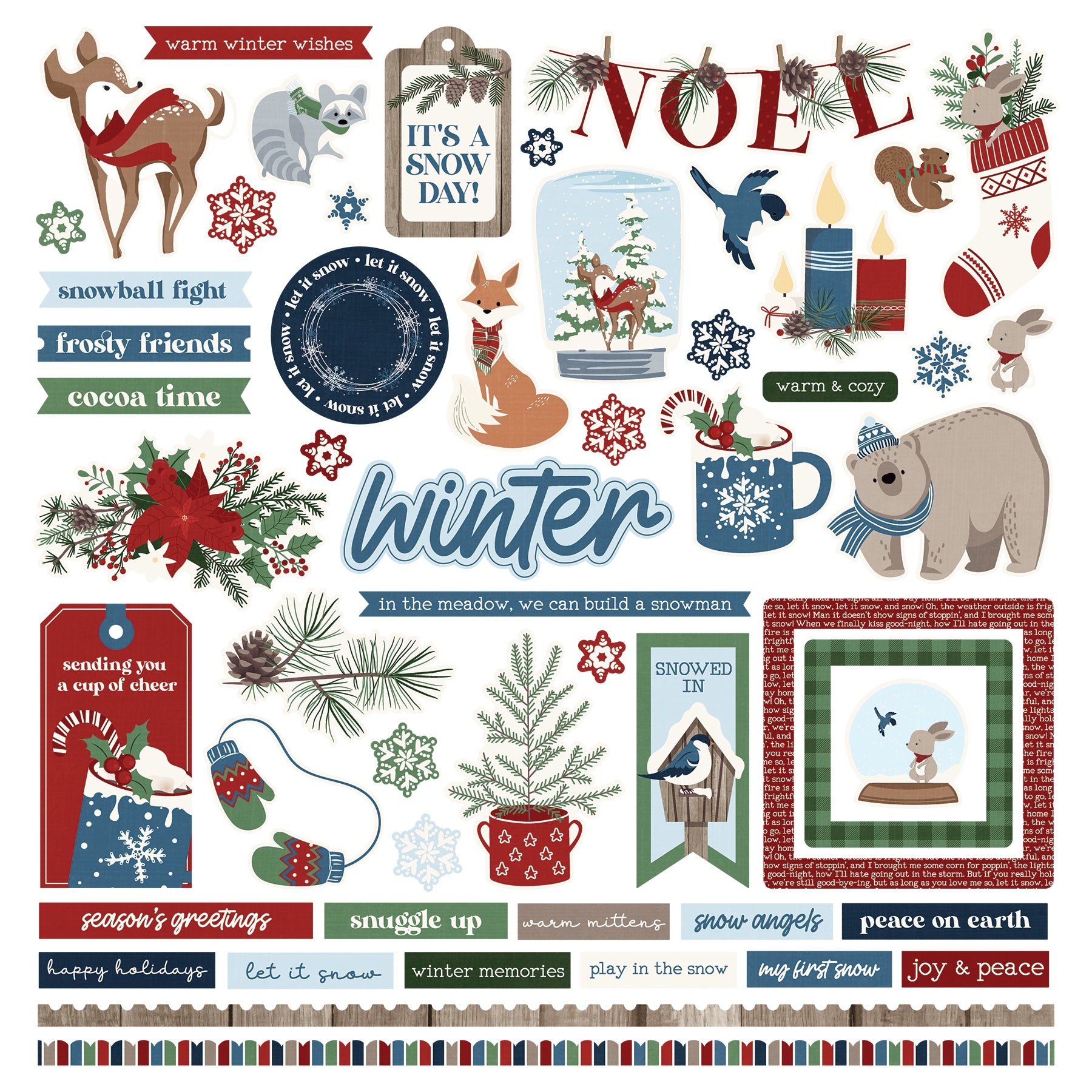 Winter Memories Stickers 12"X12"-Elements