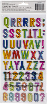 Color Study Thickers Stickers  -Modern Art Alphabet/Chipboard