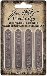 Idea-Ology Metal Word Plaques 4/Pkg-Halloween