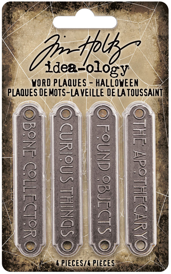 Idea-Ology Metal Word Plaques 4/Pkg-Halloween