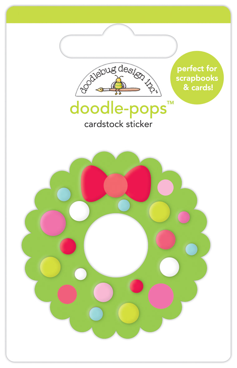 Doodle-Pops 3D Cardstock Sticker - Welcome Christmas