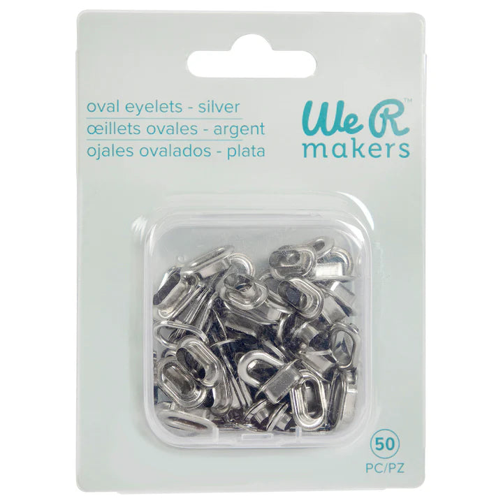 We R Crop-A-Dile Oval Eyelets - Silver
