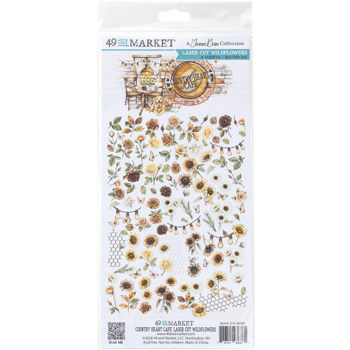 49 and Market - Country Heart Café Laser Cut Wildflowers **PRE-ORDER**