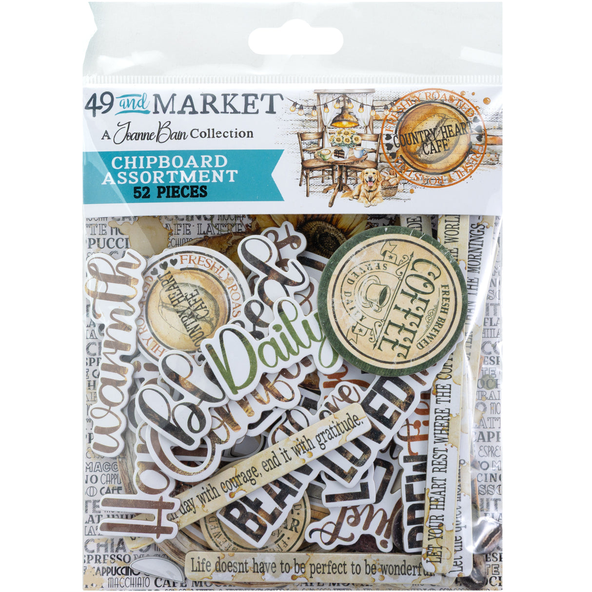 49 and Market - Country Heart Café Chipboard Assortment **PRE-ORDER**