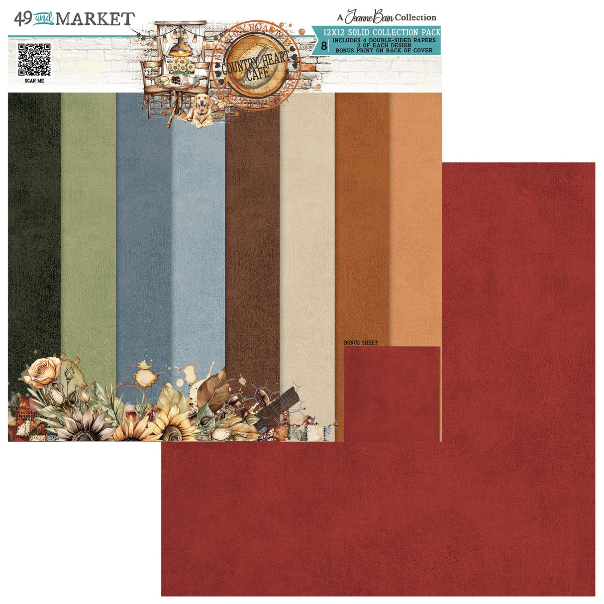 49 and Market - Country Heart Café 12x12 Solids Collection Pack **PRE-ORDER**