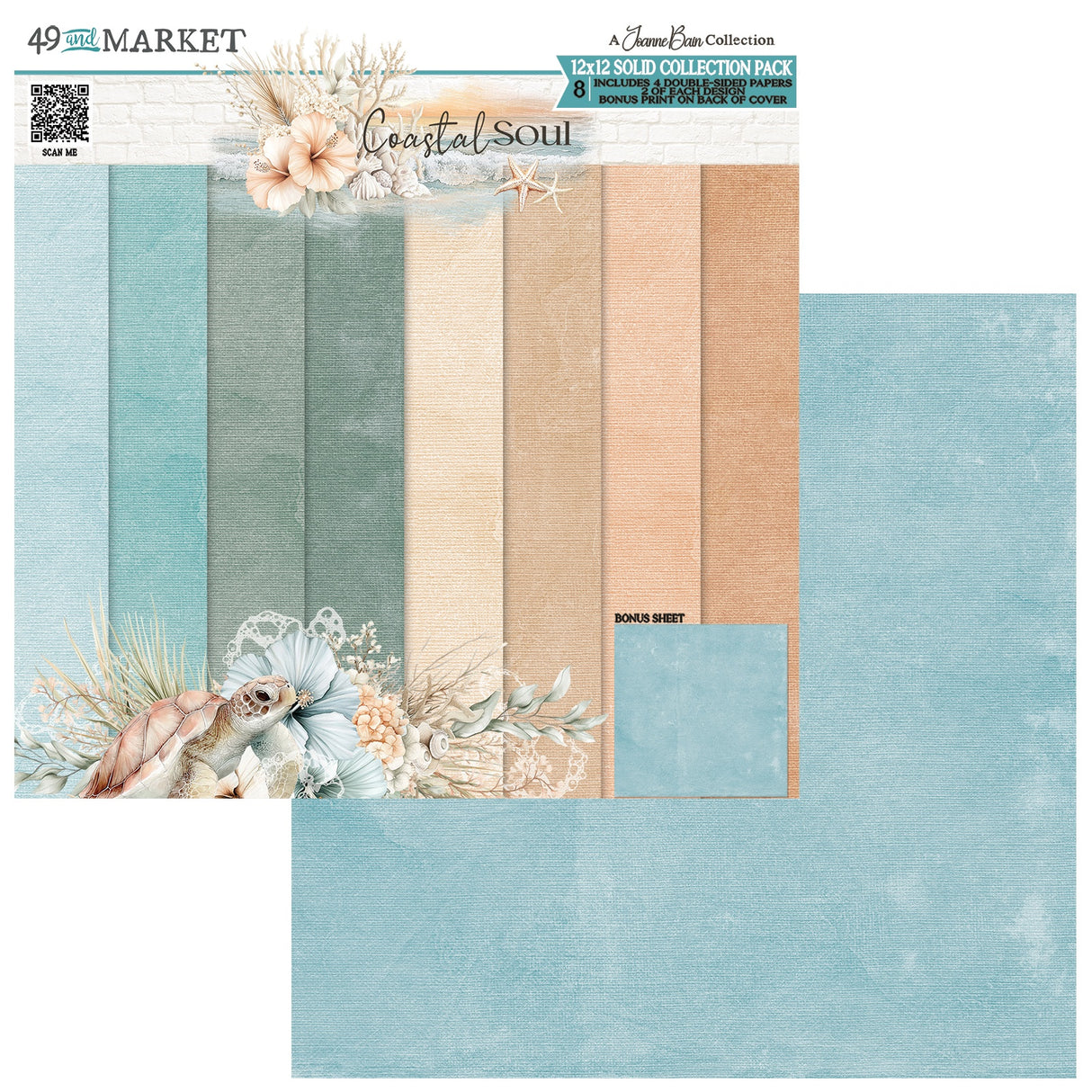 49 and Market - Coastal Soul 12x12 Solids Collection Pack  **PRE-ORDER**