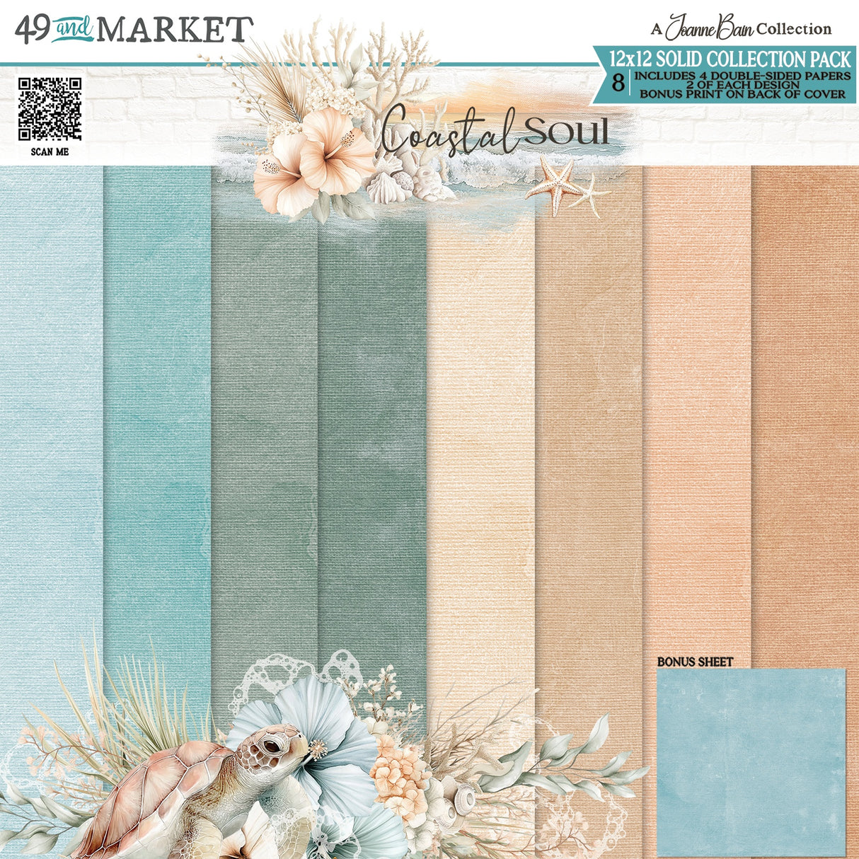 49 and Market - Coastal Soul 12x12 Solids Collection Pack  **PRE-ORDER**