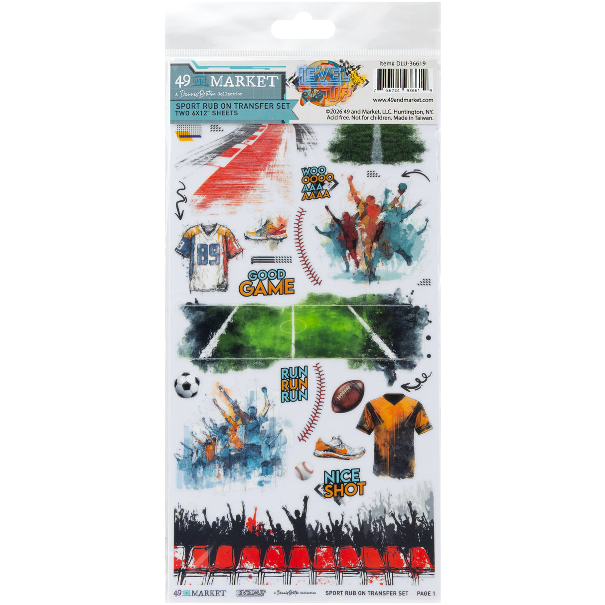 49 and Market - Level Up Sports Rub-On Transfers **PRE-ORDER**