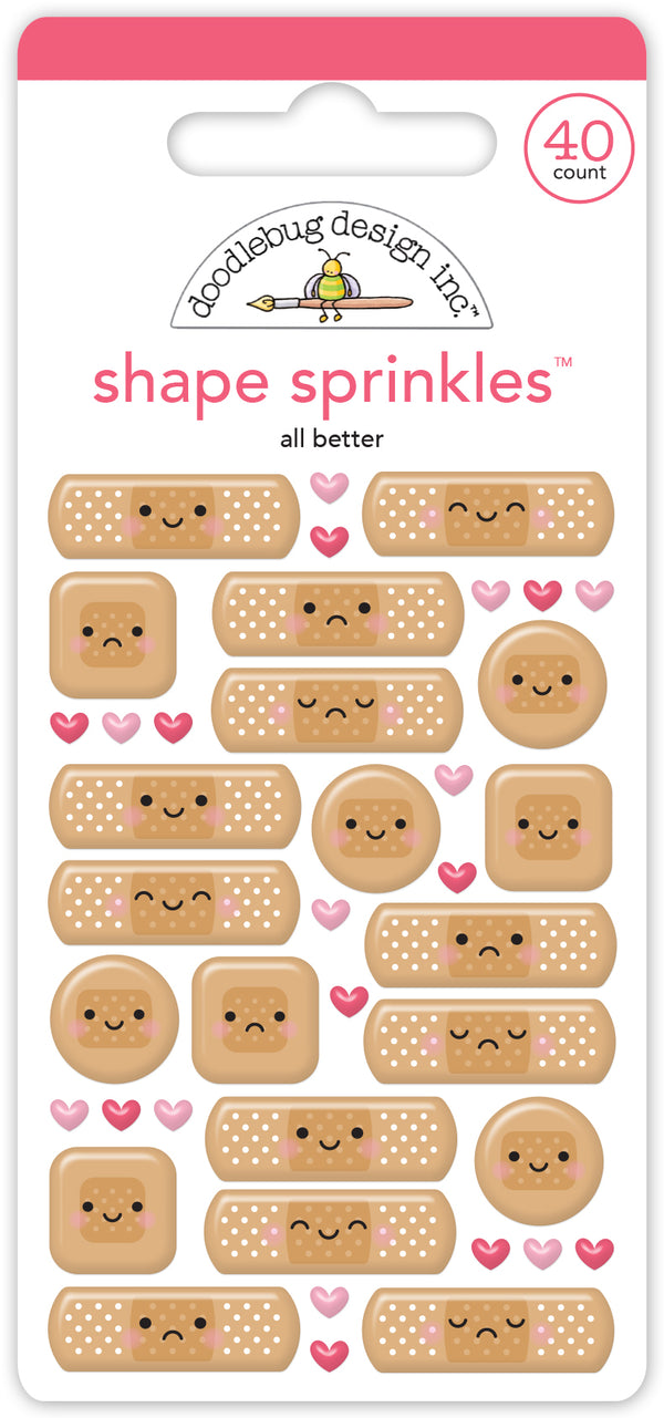 ALL BETTER  Adhesive Enamel Shapes - Sprinkles