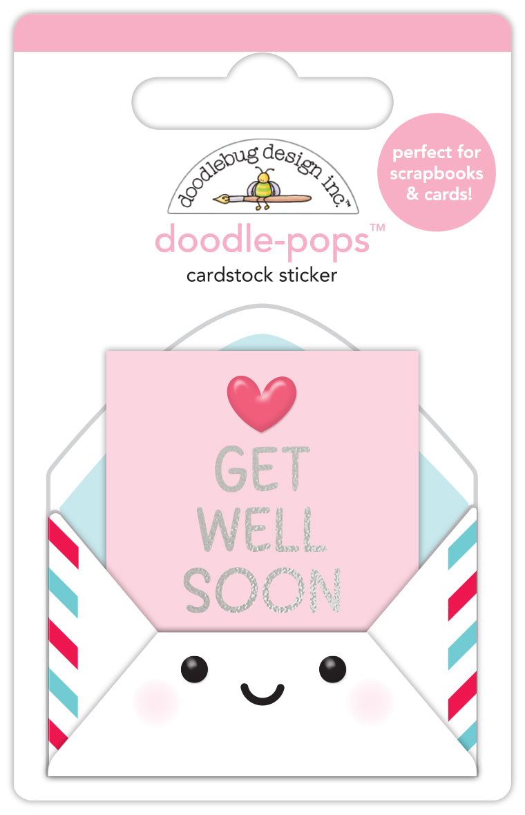 Doodle-Pops Cardstock Sticker - Get Well Soon