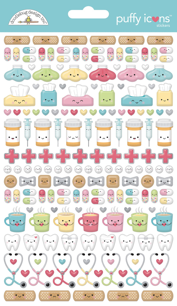 Happy Healing Collection - Puffy Stickers - Icons