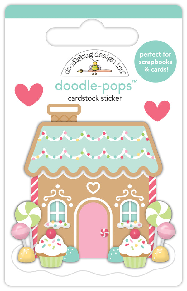 Doodle-Pops 3D Cardstock Sticker -Candy Cottage