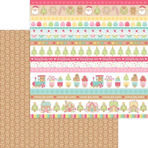 Gingerbread Kisses double-sided cardstock - Gingerbread Kisses