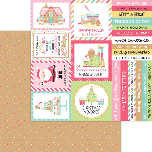 Holiday Sprinkles double-sided cardstock - Gingerbread Kisses