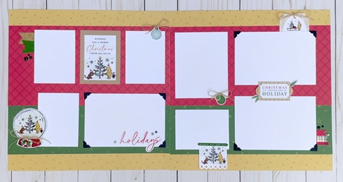 Winnie the Pooh Christmas Page Kit