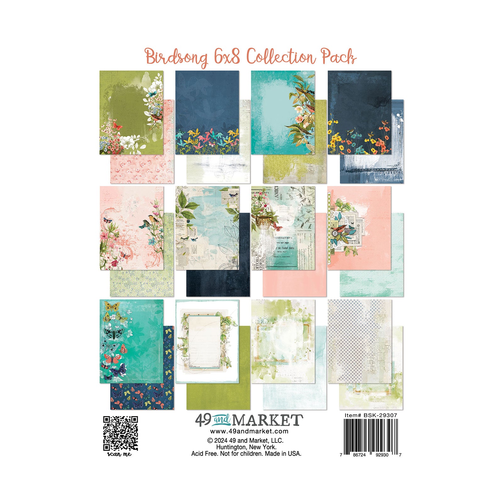 Birdsong 6x8 Paper Collection Pack