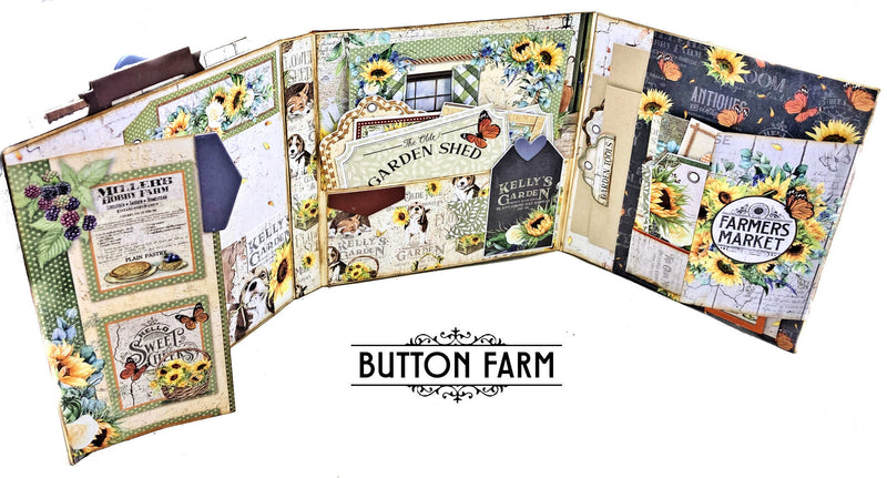 Ciao Bella Farmhouse Garden Card Kit by Kathy Clement – Button