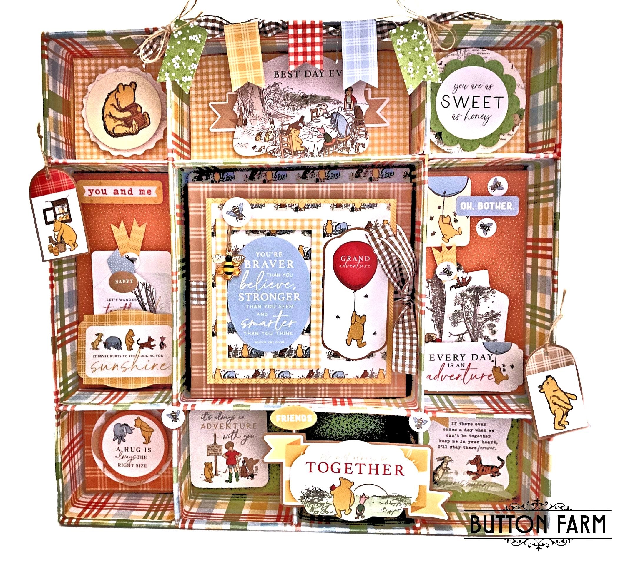 Winnie the Pooh Shadow Box and Mini Album Kit