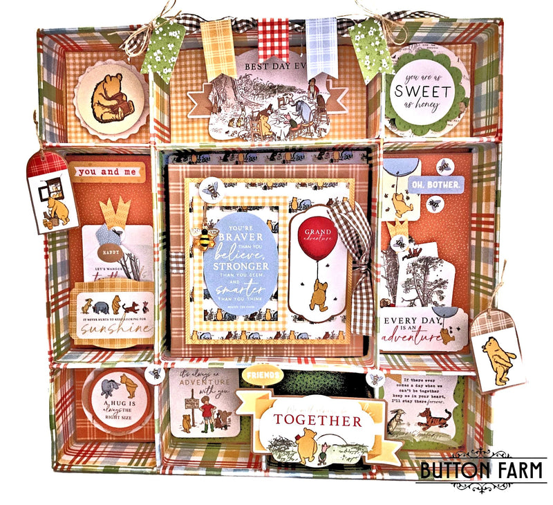 Winnie the Pooh Shadow Box and Mini Album Kit