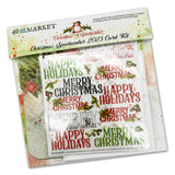 This 18-piece Christmas Spectacular 2023 Card Kit includes everything you need to make eight cards, with two sheets of rub-on transfers, eight sticker seals, and four designs of cards and envelopes (two of each). Make personalized holiday cards with ease! Imported.