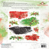 Add a festive touch to your home with this Christmas Spectacular 2023 rub-on transfer sheet. Featuring a beautiful assortment of washed laces and holiday florals, it's sure to bring a unique and beautiful effect to any clean surface. Easily apply the 12x12 inch sheet to your project for a vibrant, eye-catching finish