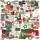 This Christmas Spectacular 2023 chipboard set is ideal for any crafting project. It includes 54 pieces of thin, non-adhesive backed chipboard shapes with Christmas motifs, tags, banners, and labels, allowing for endless creative possibilities