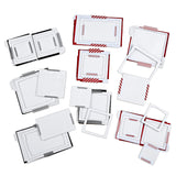 Decorate your crafts with the Christmas Spectacular 2023 chipboard frames set, featuring 18 pieces of thin, adhesive-backed chipboard shapes. Whether you're making cards, scrapbook pages, or other projects, these frames and journaler pieces — in various sizes — will make your creations stand out. Imported and quality-made, they're perfect for all your crafting needs.