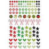 This pack of 20 epoxy-coated baubles and bubbles is the perfect addition to your Christmas Spectacular 2023. The assortment of colors and shapes, including dots, candy canes, stars, and hearts, are sure to bring additional shine and dimension to your project. With a variety of sizes available, you're bound to find the perfect embellishment