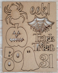 Trick or Treat chipboard punchout embellishment