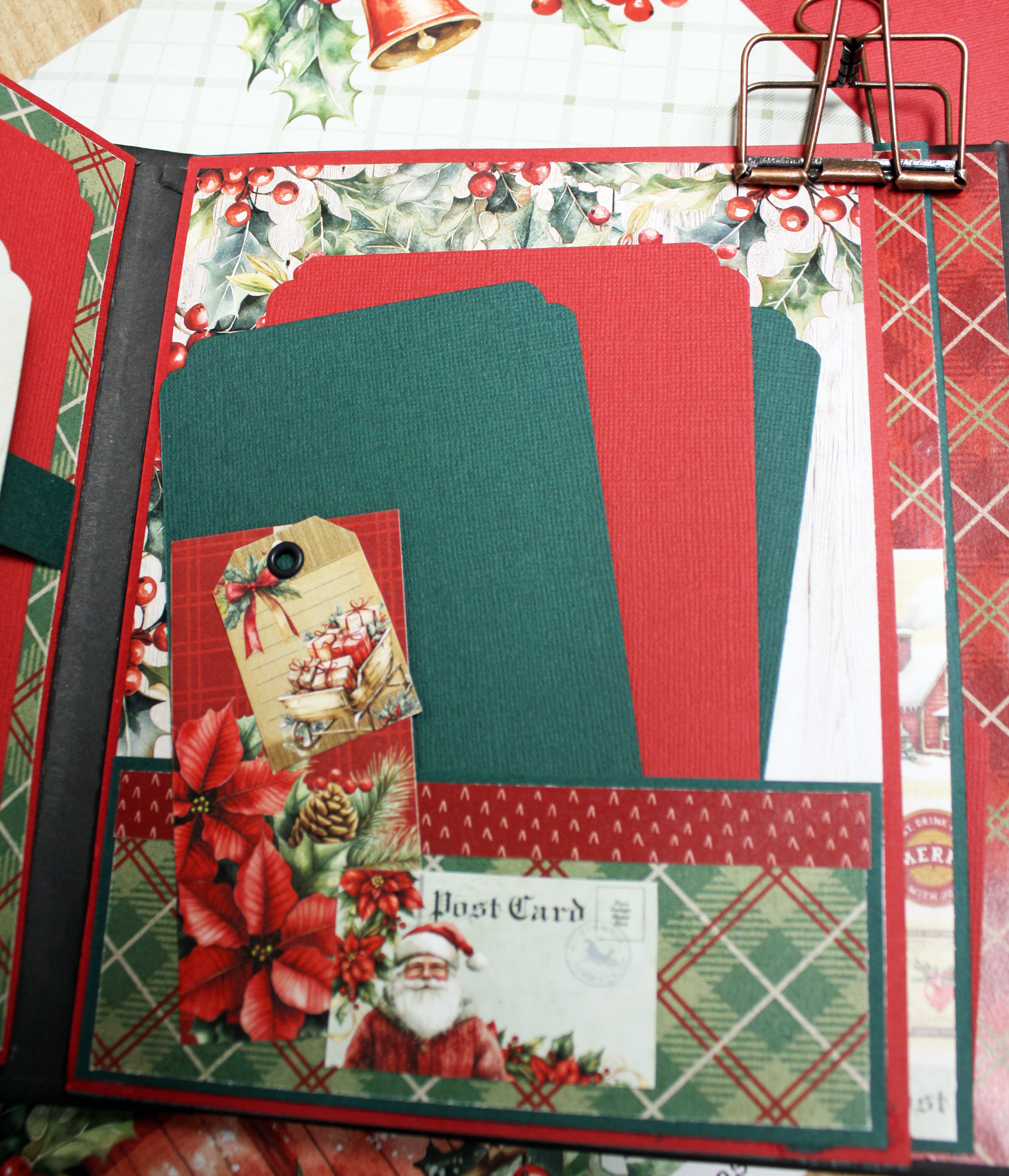 Paper Rose Christmas Tree Farm Mini-Book & Card Holder  by Nancy Wethington