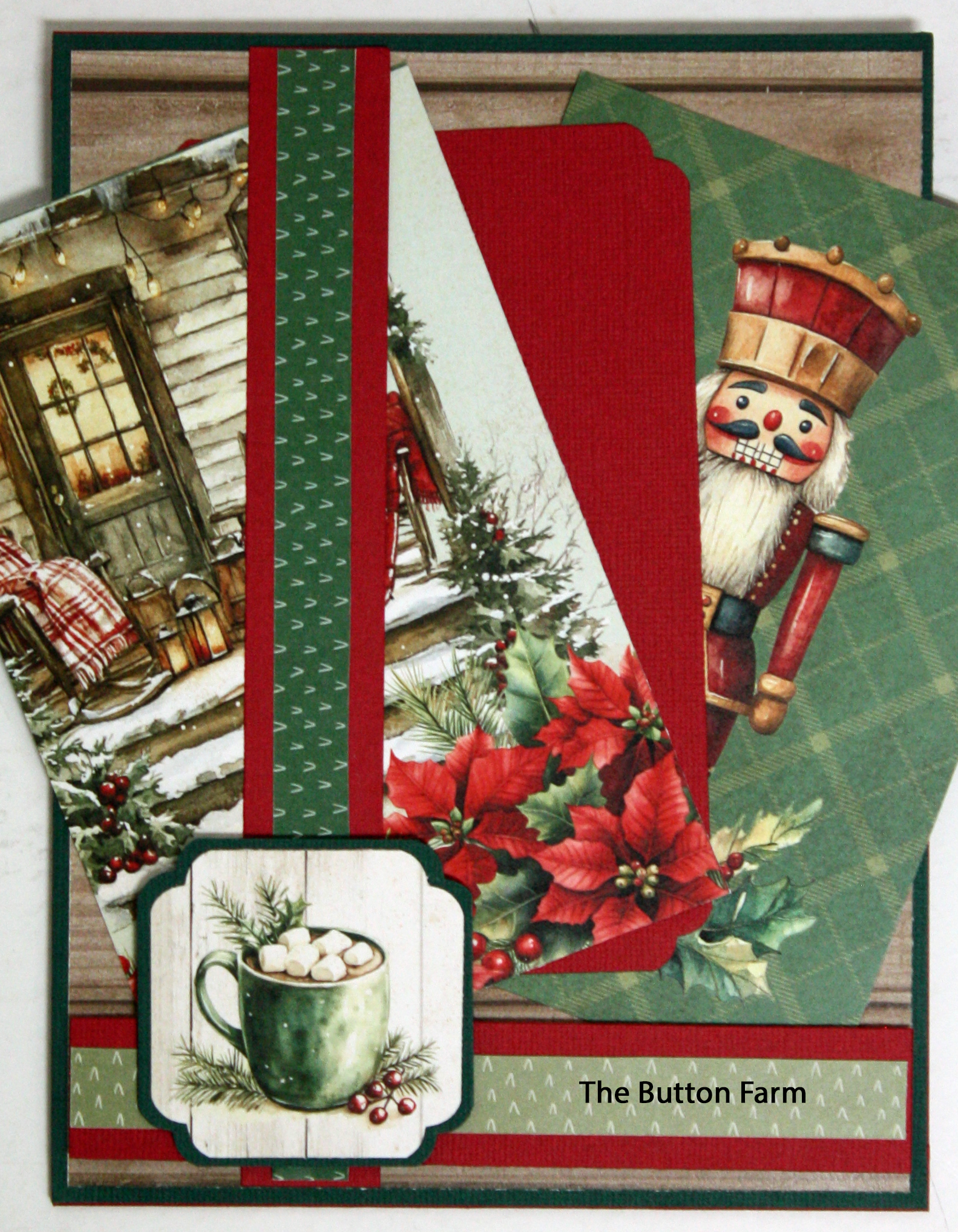 Paper Rose Christmas Tree Farm Mini-Book & Card Holder  by Nancy Wethington