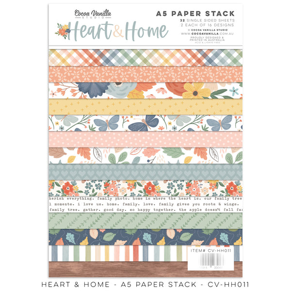HEART & HOME – A5 PAPER STACK