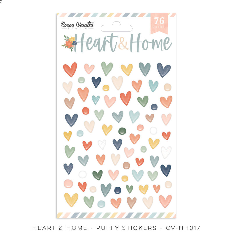 HEART & HOME – PUFFY HEART STICKERS