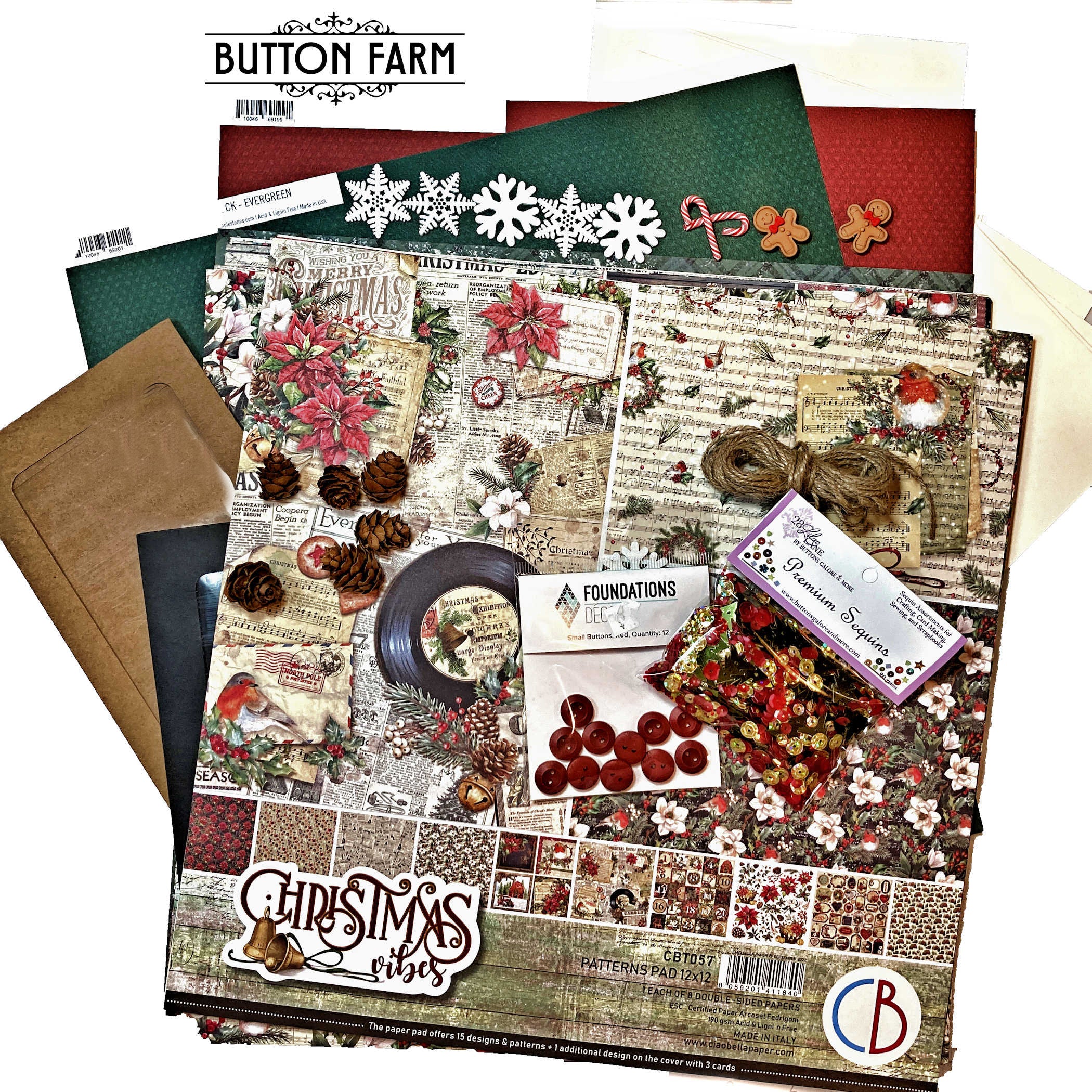 Christmas Vibes Christmas Card Kit by Kathy Clement - DIGITAL TUTORIAL