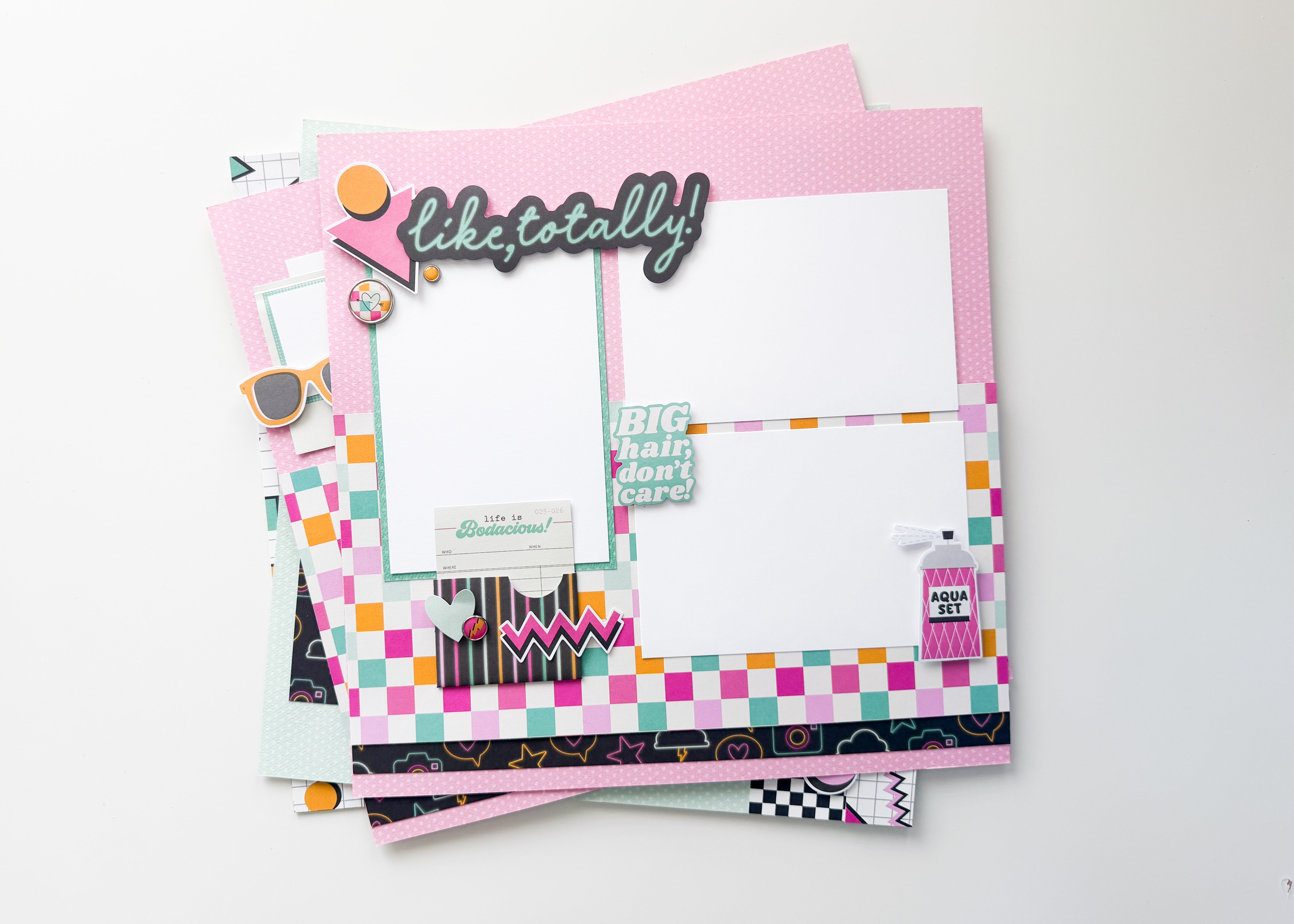 SIMPLE STORIES TOTALLY 80'S  PAGE KIT