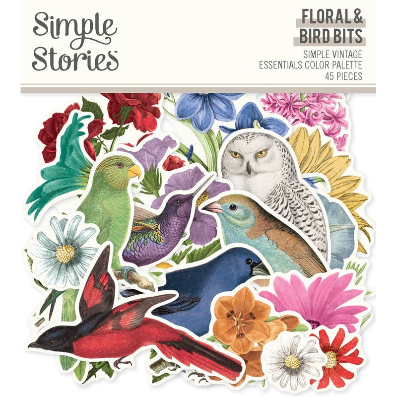 Simple Vintage Essentials Color Palette - Floral & Bird Bits